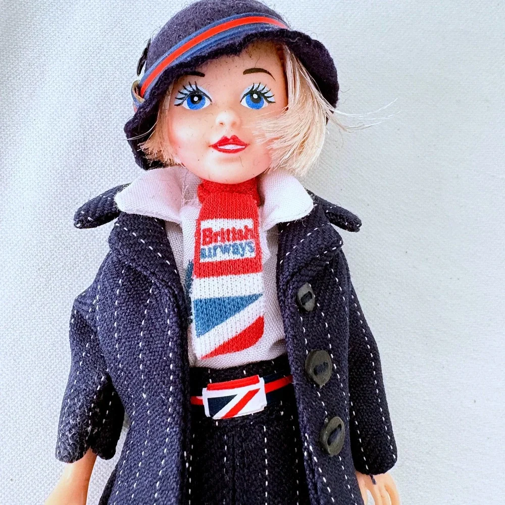 Vintage 1980s British Airways Air Stewardess Doll 8